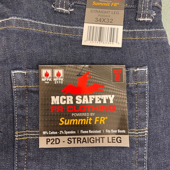 ❗️NWT❗️MCR Safety Summit FR Gear P2D Straight Leg Jeans Men’s 34 X 32 - Picture 5 of 5